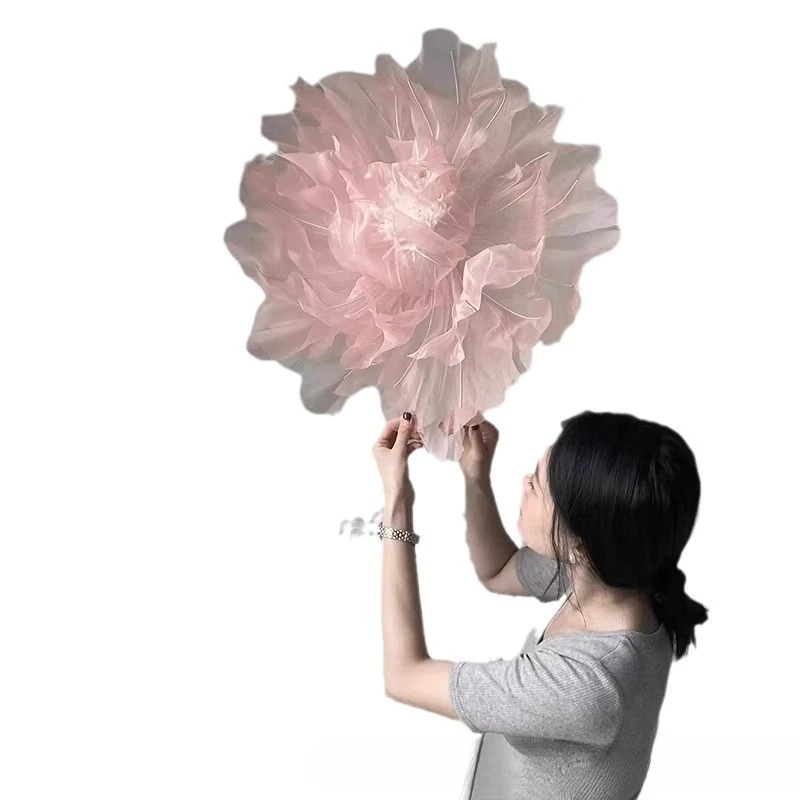 Power Tools Pink - Large pink organza pink peony flower
