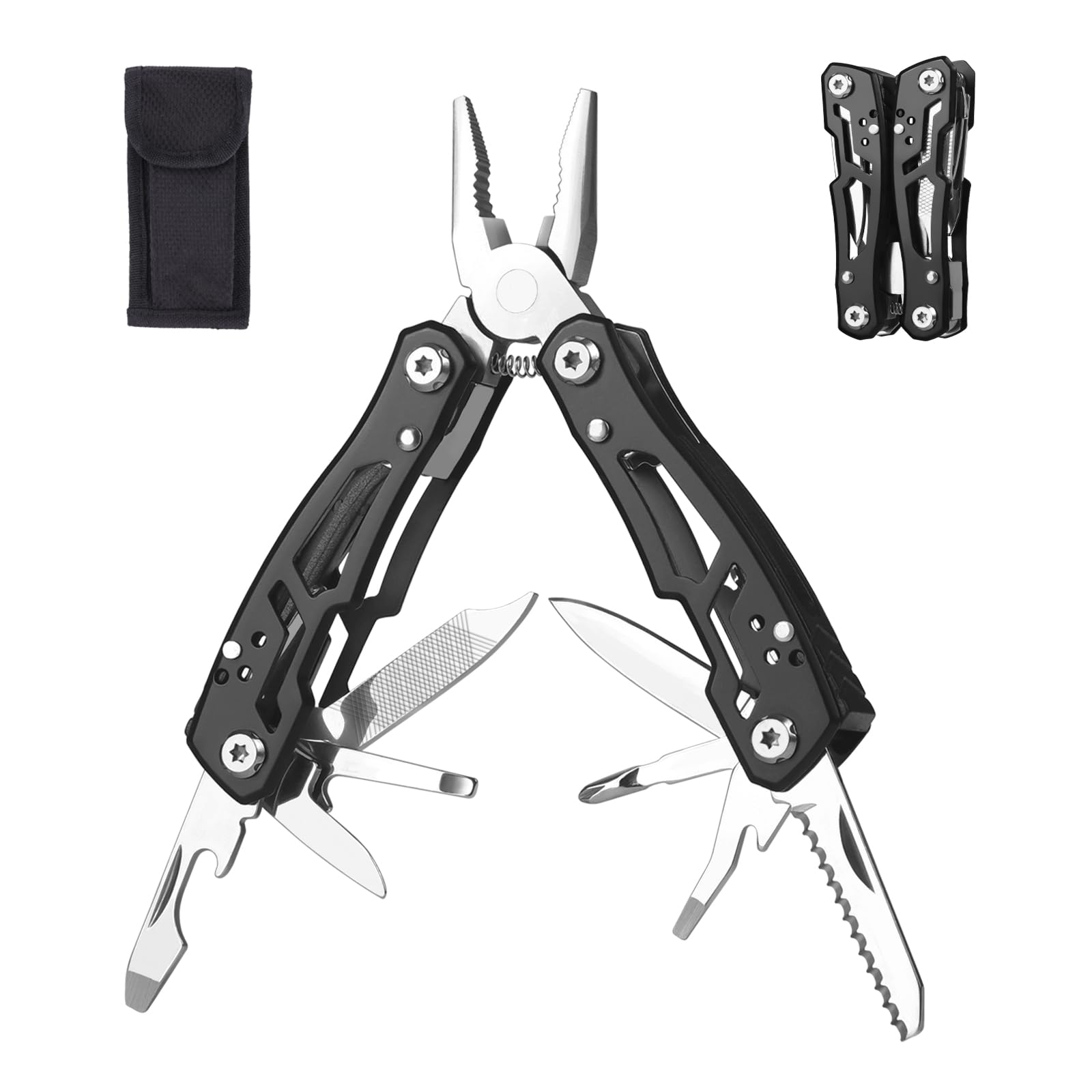Power Tools Jack Hammer - Multitool Stainless Steel Multi-Tool Pliers 22-in-1