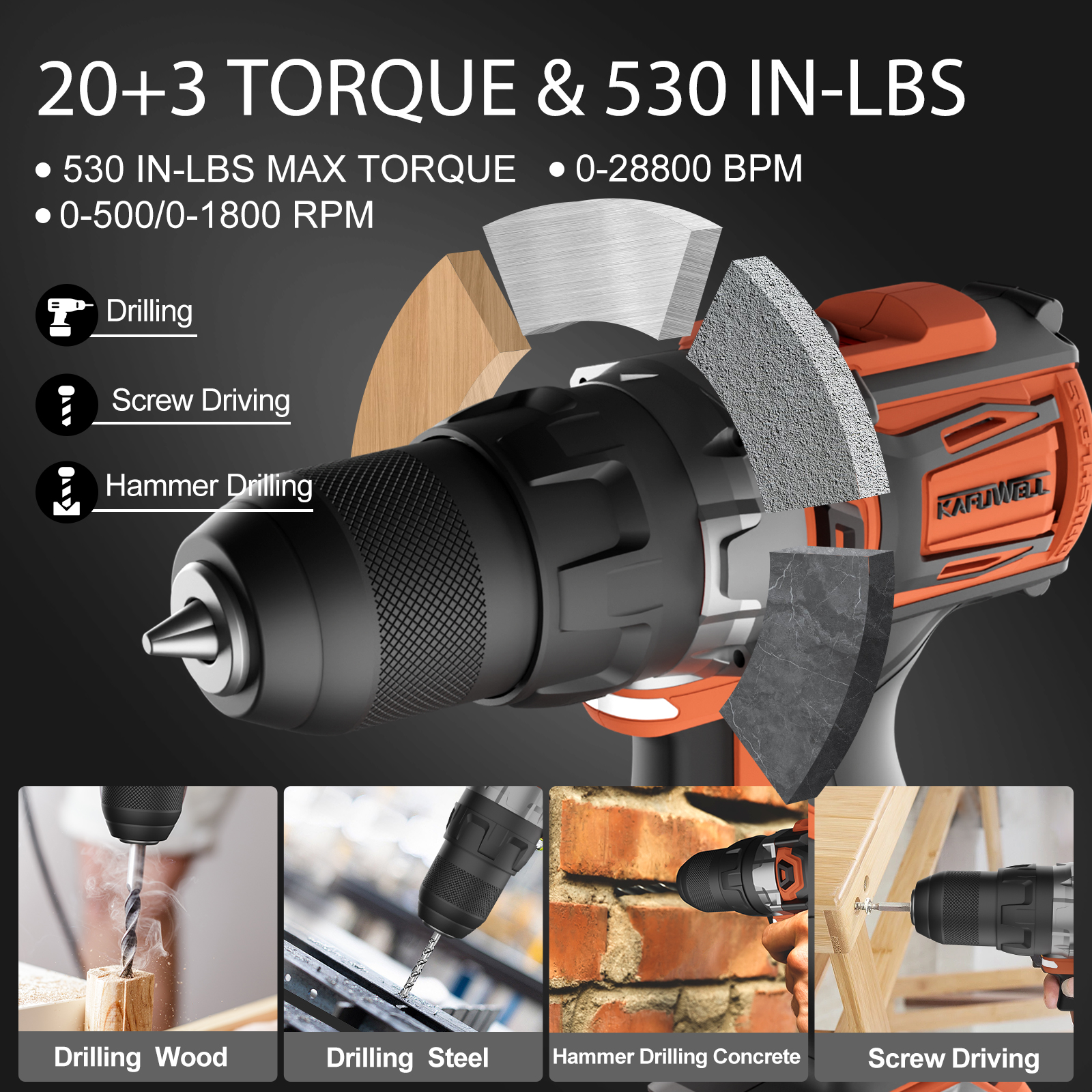 KAFUWELL PA4500-72H Cordless T – обзор и цена Power Tools Combo Kits