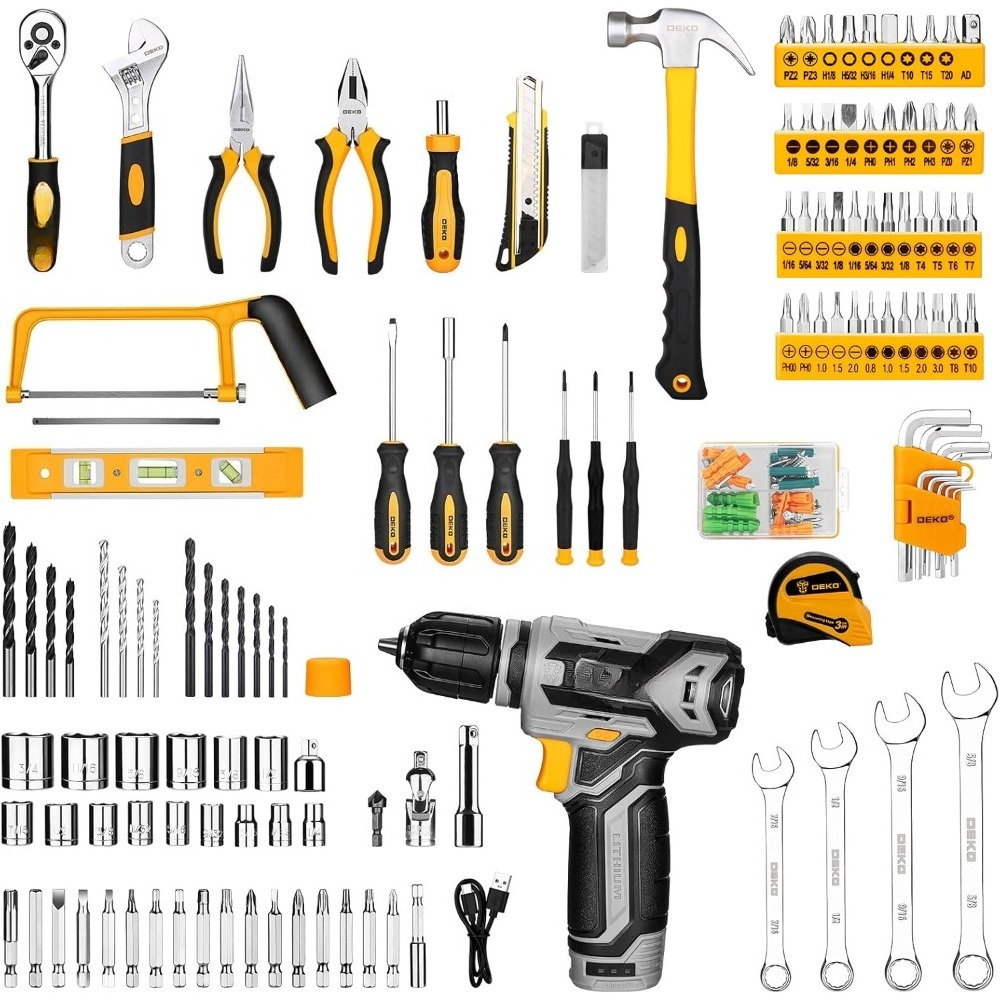 US Shipping Tool Kit Box Drill – обзор и цена Power Tools Combo Kits