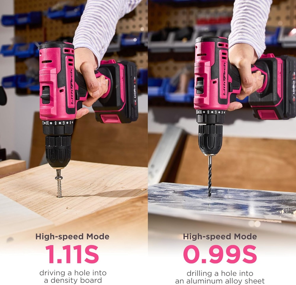 20V Pink Cordless Drill Set fo – обзор и цена Power Tools Pink