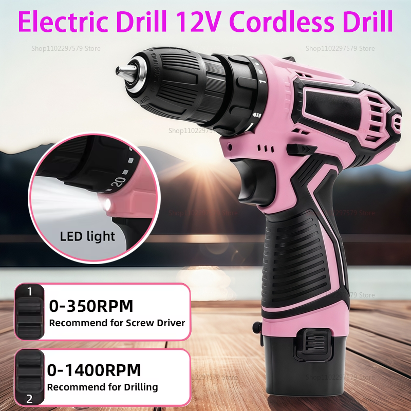 12V Electric Screwdriver 25+1  – обзор и цена Power Tools Pink