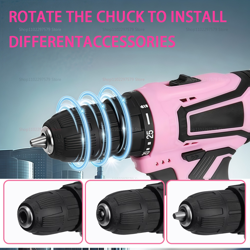 12V Electric Screwdriver 25+1  – обзор и цена Power Tools Pink