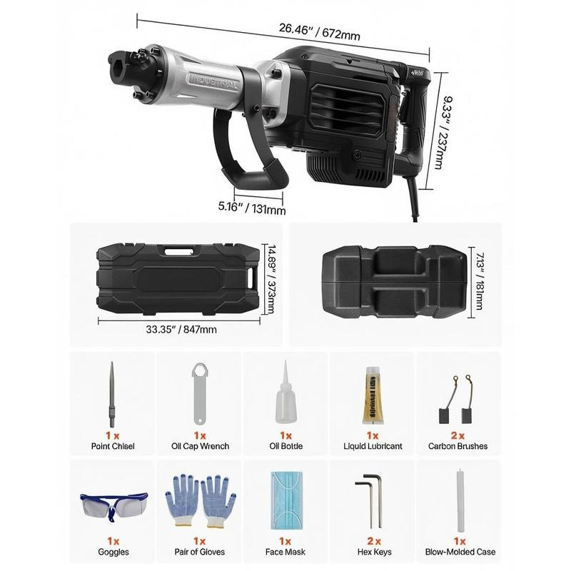 Concrete Breaker 3000W For Fou – обзор и цена Power Tools Jack Hammer